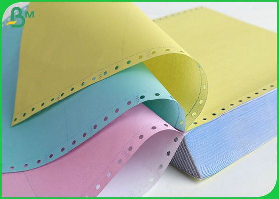 ม้วนกระดาษสำเนาไร้คาร์บอนสีเหลืองสีน้ำเงิน 55 แกรม CB CF CFB
